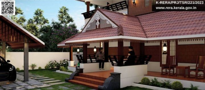 Traditional 8 cent - 3BHK Naalukettu House for sale in thrissur