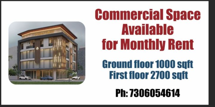 Commercial Space at Edappally for monthly Rent.