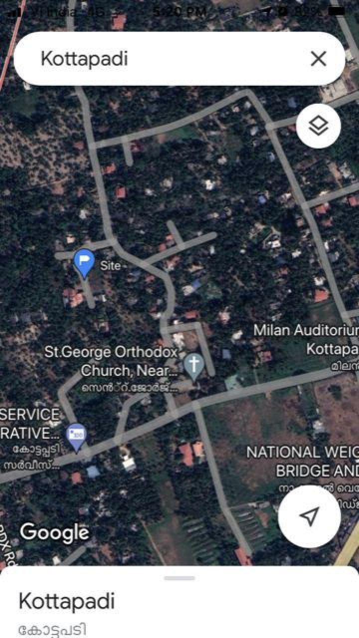 10 cents land near Saint George Orthodox church on guvayoor kottapadi road