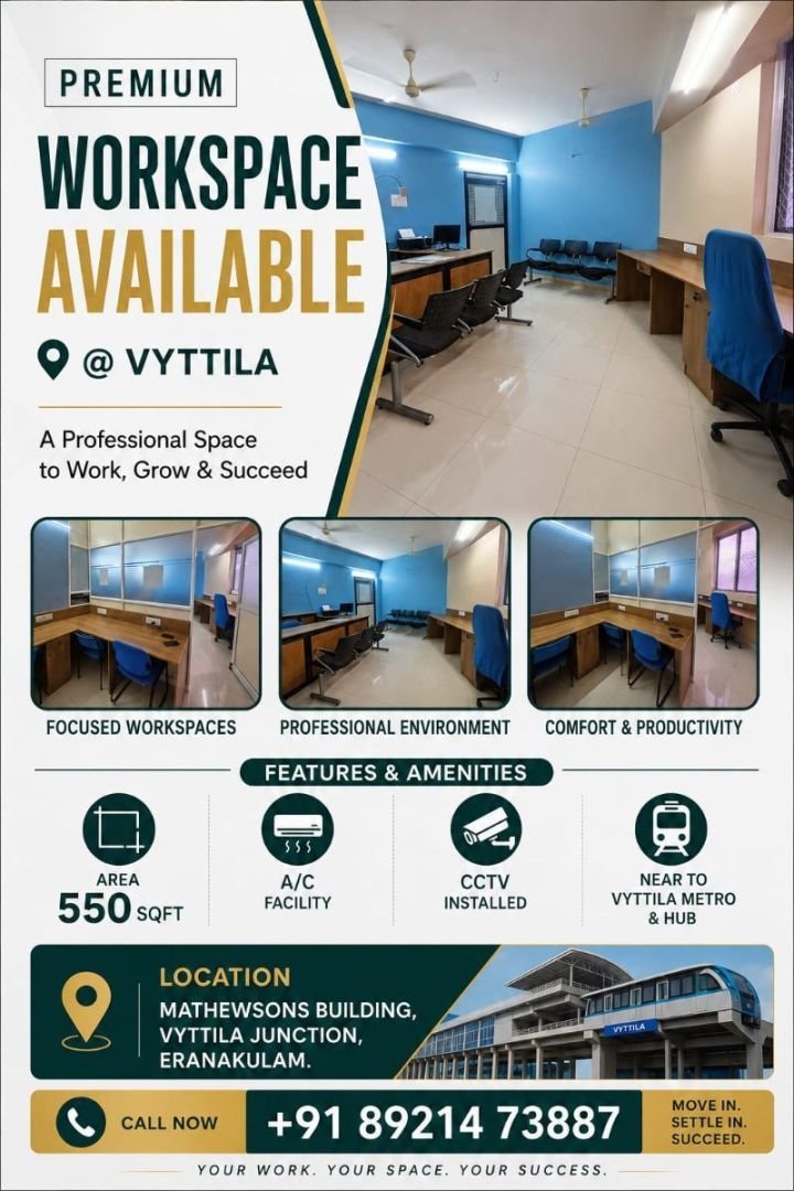 Office Space for Rent- Shared