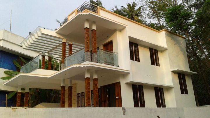 2200 sqft 3bhk contemporary modern house in 5 cent