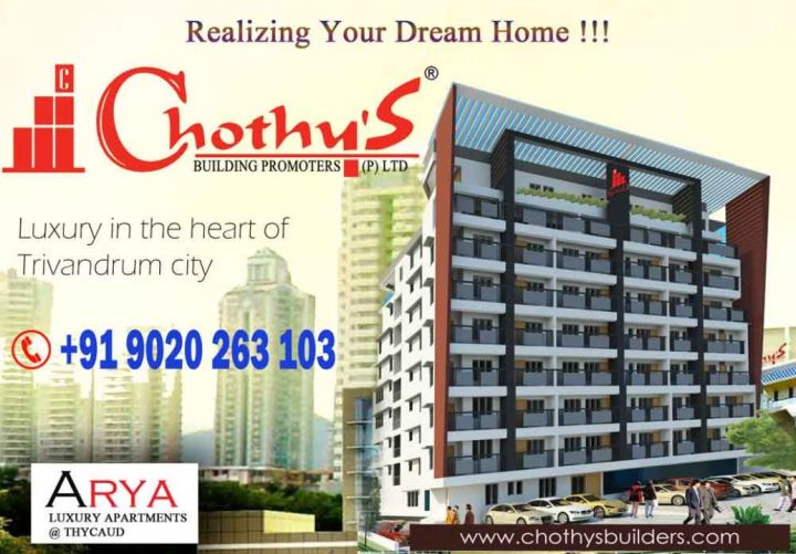 CHOTHYS ARYA LUXURY APPARTMENTS IN TRIVANDRUM 9020263103