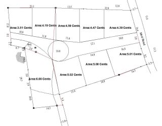3 to 7 cents land as square plots suitable for villa