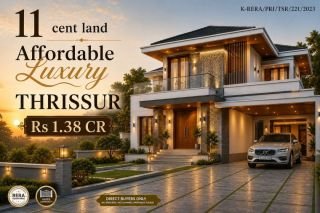 11 Cent land + Customized House for sale in Thrissur