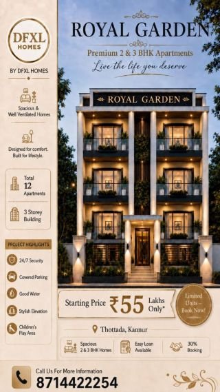 2 & 3 BHK Apartments in Thottada | Starting from ₹55 Lakhs